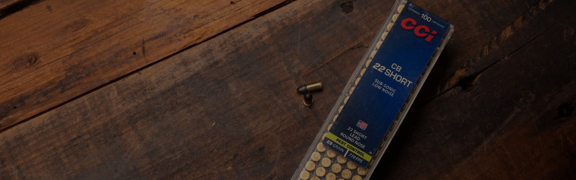box and cartridge of CB 22 Short laying on a table