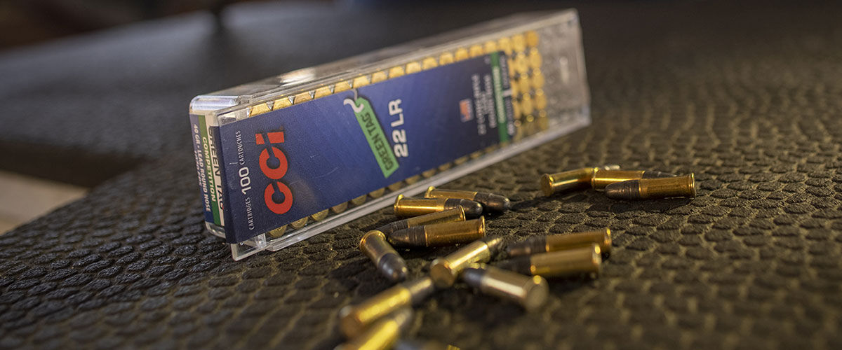 CCI Green Tag packaging and cartridges laying on a table