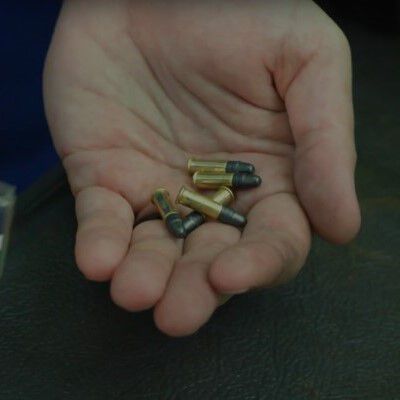 CCI 22 LR cartridges being held in 22plinkster's hand
