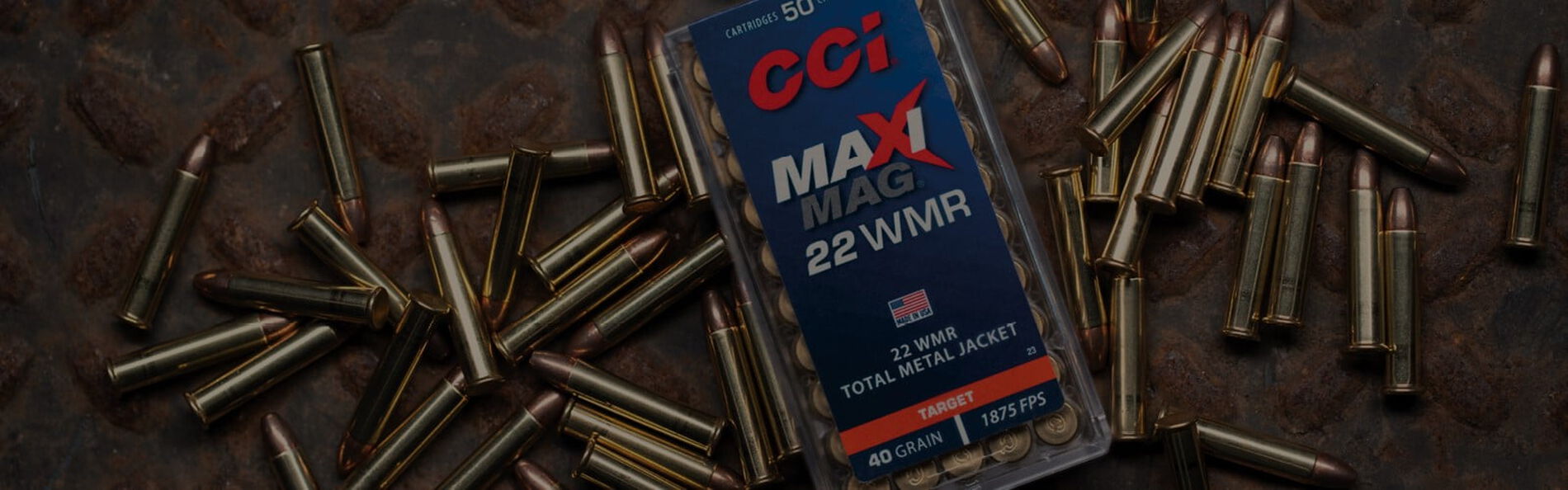 Maxi Mag 22 WMR packaging and cartridges