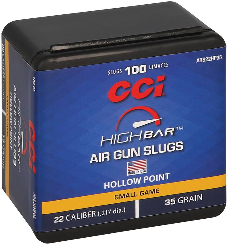 High Bar Air Gun Slugs, .22, 35 Grain, Hollow Point