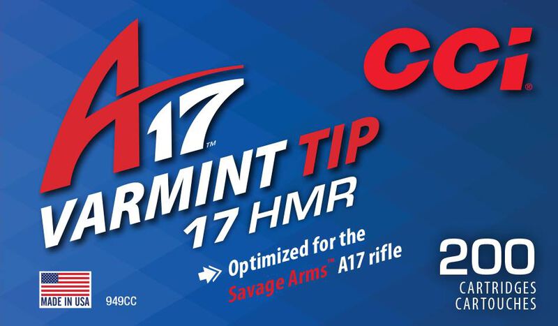 A17, 17 HMR, 17 Grain, Tipped Varmint, 2650 fps