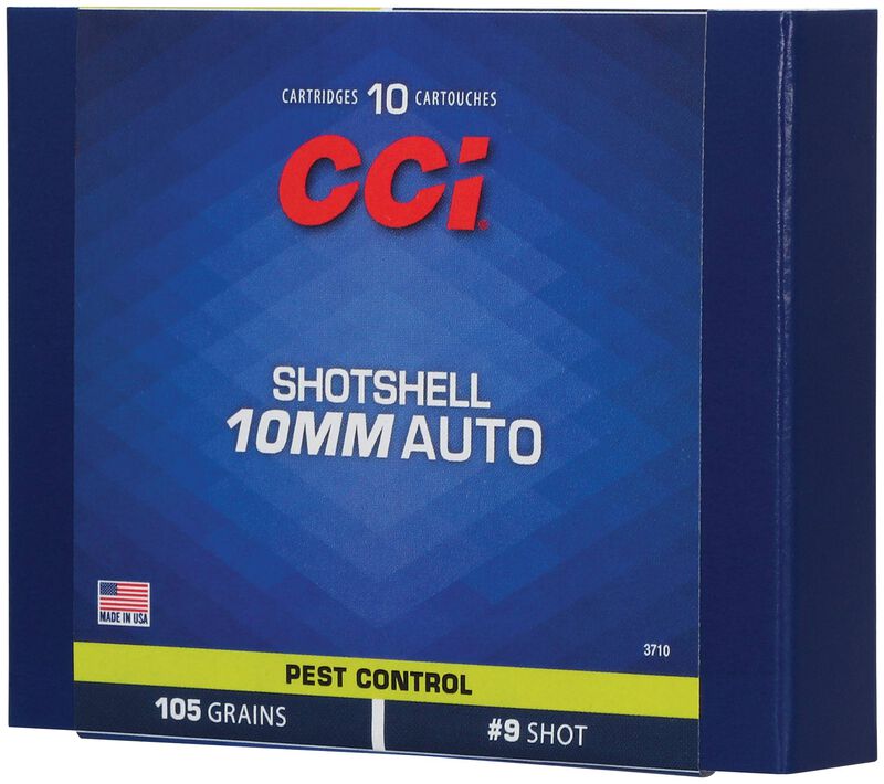 Pest Control Shotshell, 10mm Auto, 9 Shot, 1250 fps