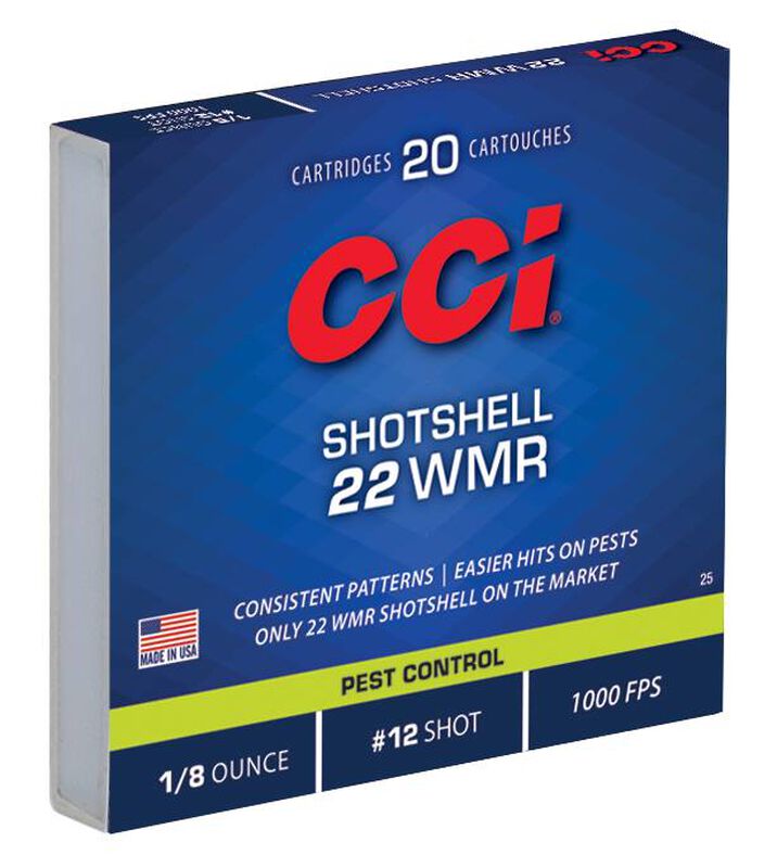 Rimfire Shotshell, 22 WMR, 12 Shot, 1000 fps