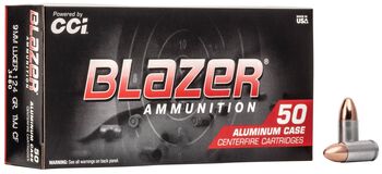 Blazer Clean-Fire, 9mm Luger, 124 Grain, Total Metal Jacket, 1090 fps