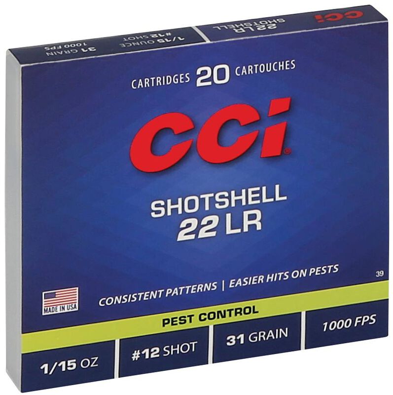 Rimfire Shotshell, 22 LR, 12 Shot, 1000 fps