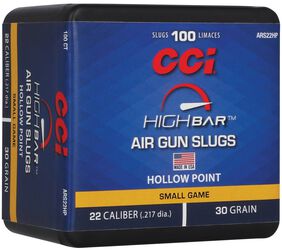 High Bar Air Gun Slugs, .22, 30 Grain, Hollow Point
