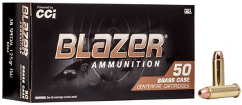 Blazer Brass, 38 Special, 125 Grain, Full Metal Jacket, 865 fps