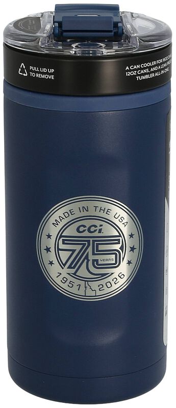 CCI We Flew The Coop Trio Can Cooler, Stainless Steel, Blue