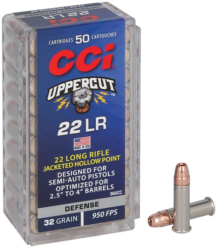 Uppercut, 22 LR, 32 Grain, Jacketed Hollow Point, 950 fps