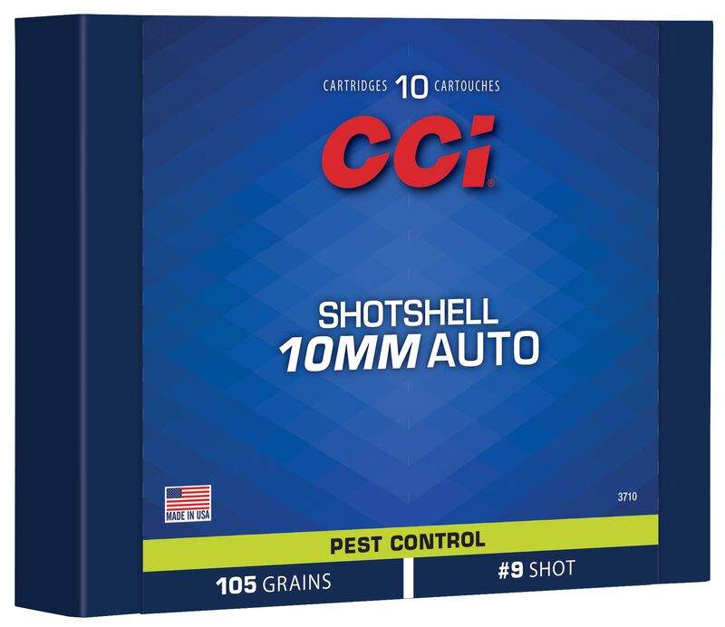 Pest Control Shotshell, 10mm Auto, 9 Shot, 1250 fps