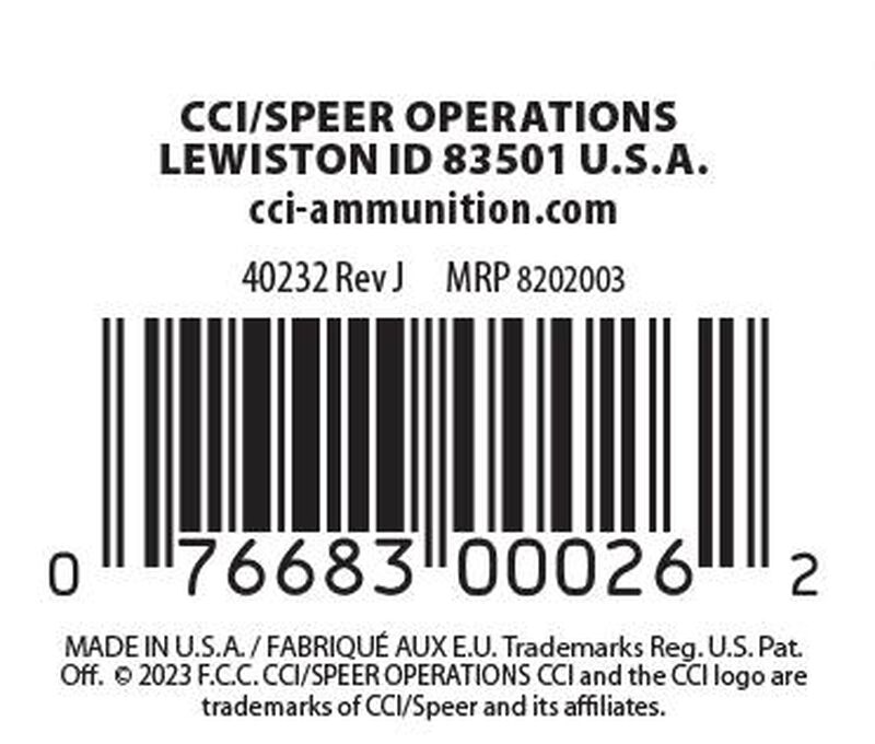 CB, 22 Short, 29 Grain, Lead Round Nose, 710 fps