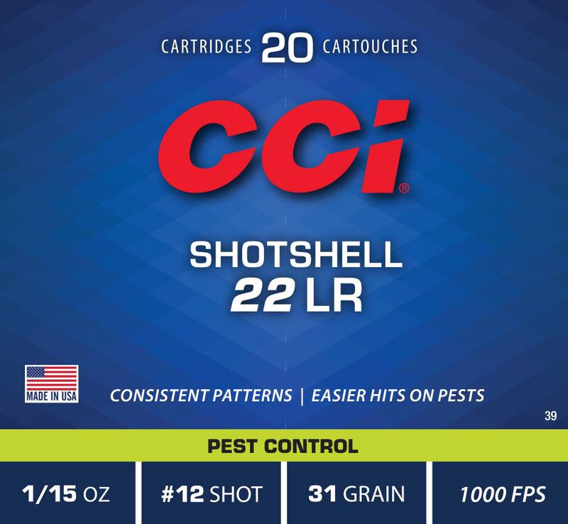Rimfire Shotshell, 22 LR, 12 Shot, 1000 fps