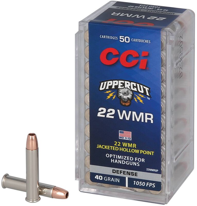 Uppercut, 22 WMR, 40 Grain, Copper Plated Hollow Point, 1050 fps