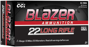 Blazer&reg; Rimfire, 22 LR, 40 Grain, Lead Round Nose, 1235 fps