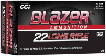 Blazer&reg; Rimfire, 22 LR, 40 Grain, Lead Round Nose, 1235 fps