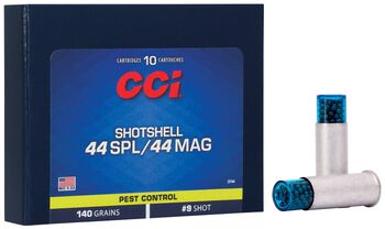 Pest Control Shotshell, 44 Spl/Rem Mag, 9 Shot, 1000 fps