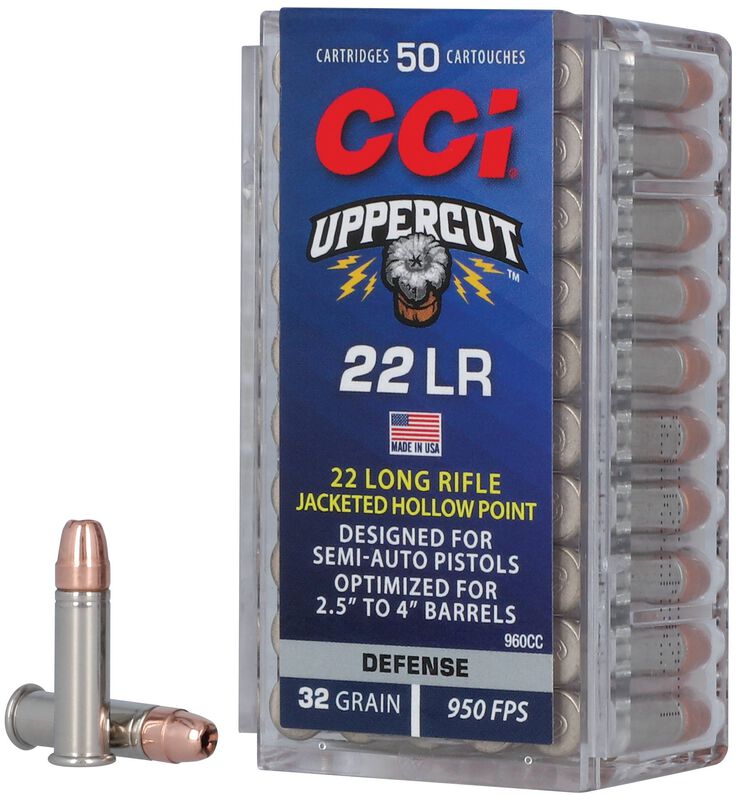 Uppercut, 22 LR, 32 Grain, Jacketed Hollow Point, 950 fps