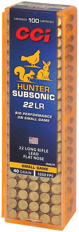 Hunter Series, 22 LR, 40 Grain, Lead Flat Nose, 1050 fps