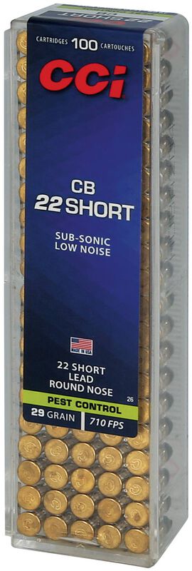 CB, 22 Short, 29 Grain, Lead Round Nose, 710 fps