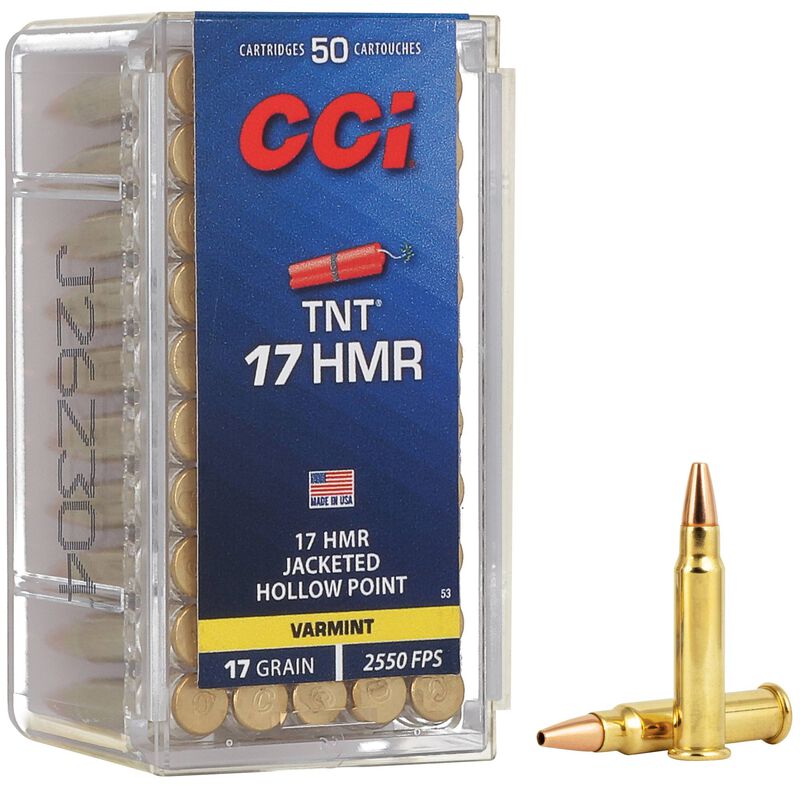 TNT, 17 HMR, 17 Grain, Jacketed Hollow Point, 2550 fps