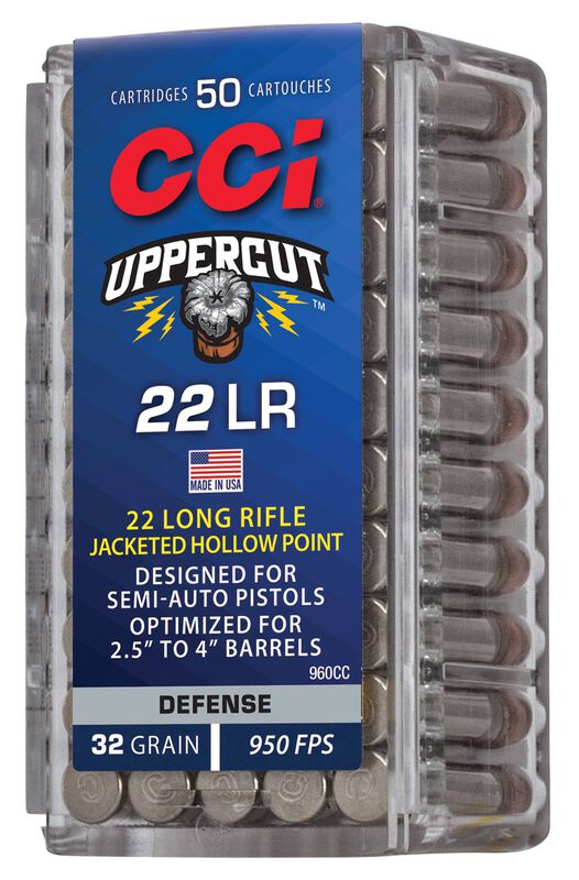 Uppercut, 22 LR, 32 Grain, Jacketed Hollow Point, 950 fps