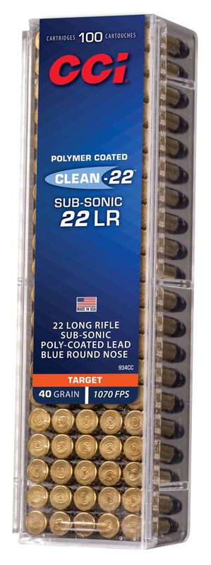 Clean-22, 22 LR, 40 Grain, Lead Round Nose, 1070 fps