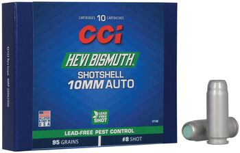 Pest Control Bismuth Shotshell, 10mm Auto, 8 Shot, 1300 fps