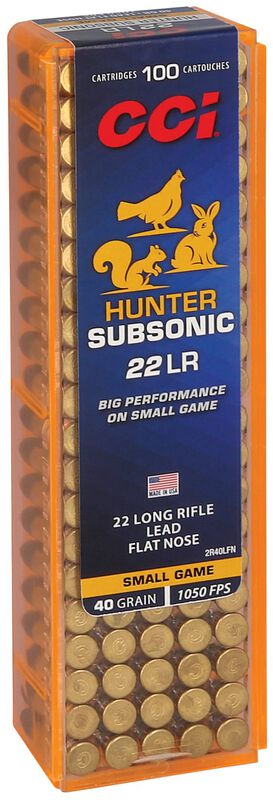 Hunter Series, 22 LR, 40 Grain, Lead Flat Nose, 1050 fps