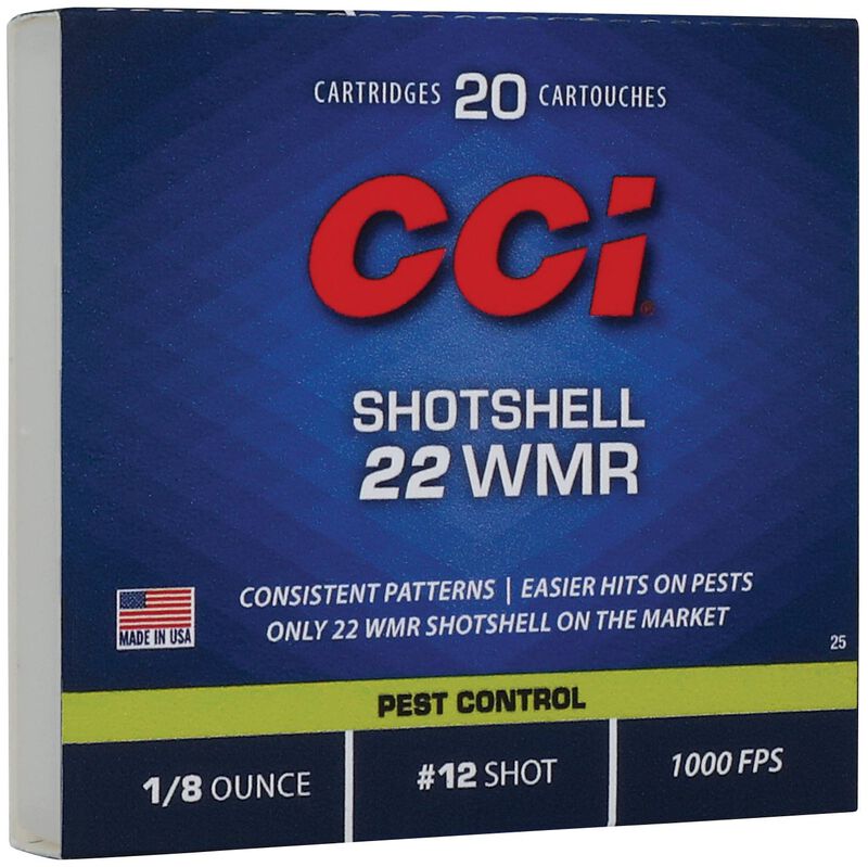 Rimfire Shotshell, 22 WMR, 12 Shot, 1000 fps