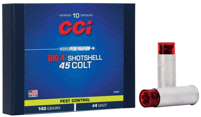 Pest Control Big 4&trade; Shotshell, 45 Colt, 4 Shot, 800 fps