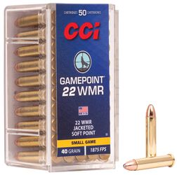Gamepoint, 22 WMR, 40 Grain, Jacketed Soft Point, 1875 fps
