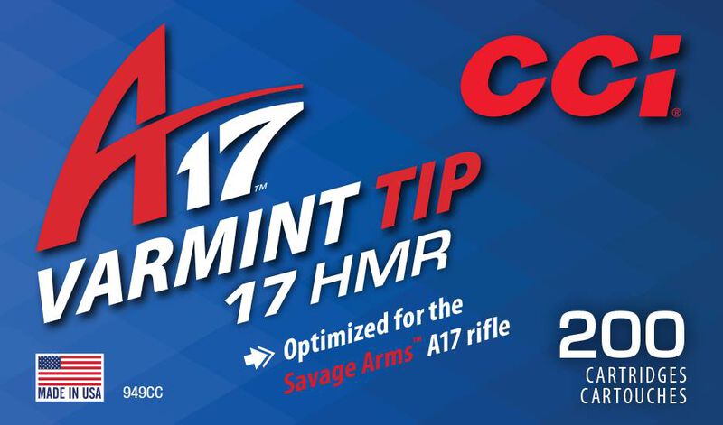 A17, 17 HMR, 17 Grain, Tipped Varmint, 2650 fps