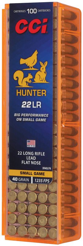Hunter Series, 22 LR, 40 Grain, Lead Flat Nose, 1235 fps