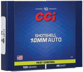 Pest Control Shotshell, 10mm Auto, 9 Shot, 1250 fps