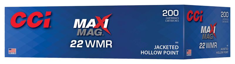Maxi-Mag, 22 WMR, 40 Grain, Jacketed Hollow Point, 1875 fps