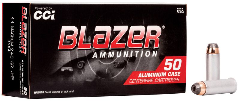 Blazer Aluminum, 44 Rem Magnum, 240 Grain, Jacketed Hollow Point, 1200 fps