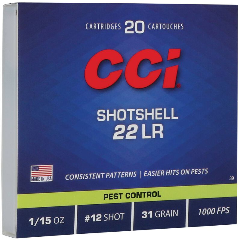 Rimfire Shotshell, 22 LR, 12 Shot, 1000 fps