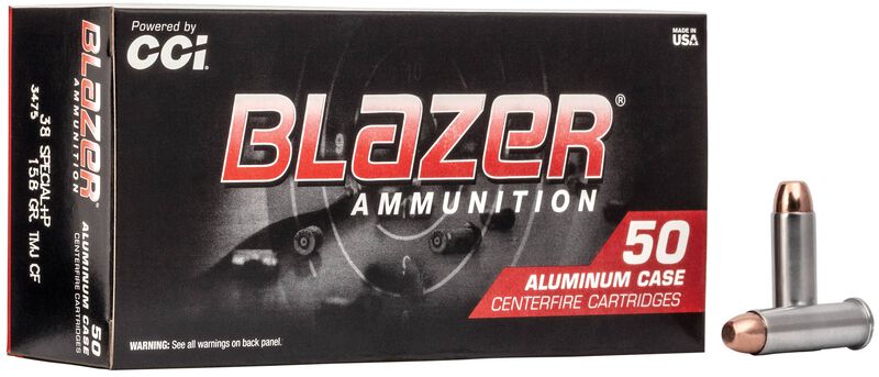 Blazer Clean-Fire, 38 Special +P, 158 Grain, Total Metal Jacket, 850 fps