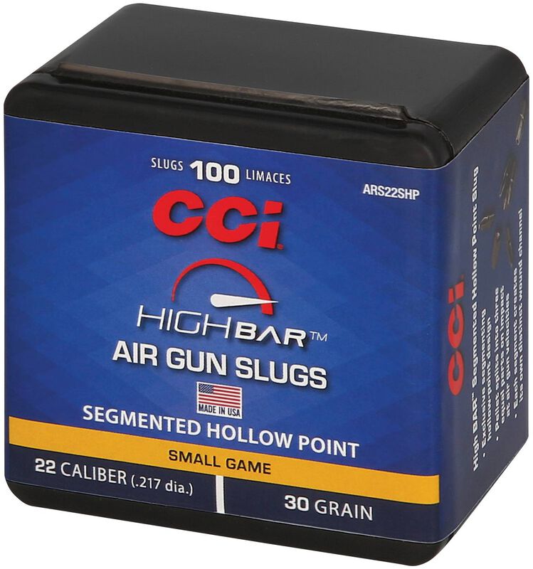 High Bar Air Gun Slugs, .22, 30 Grain, Segmented Hollow Point