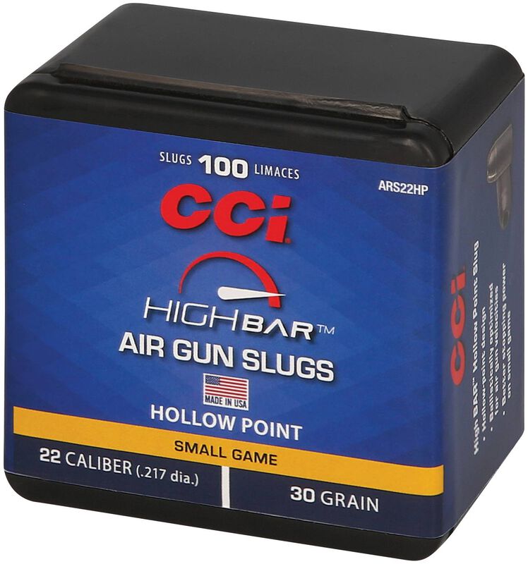High Bar Air Gun Slugs, .22, 30 Grain, Hollow Point