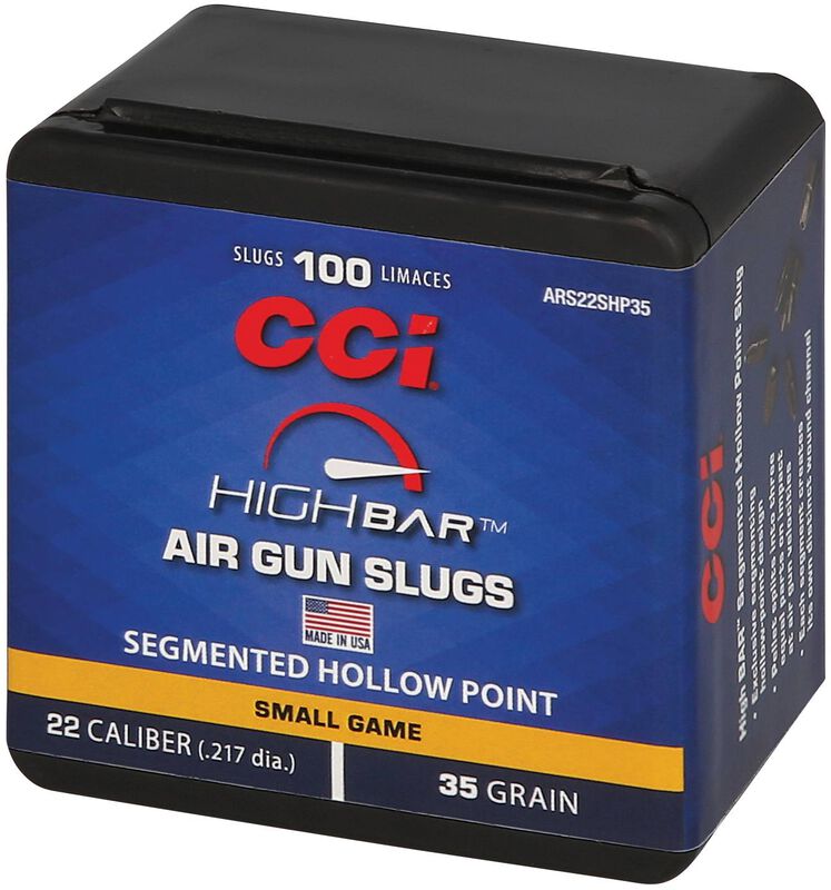 High Bar Air Gun Slugs, .22, 35 Grain, Segmented Hollow Point