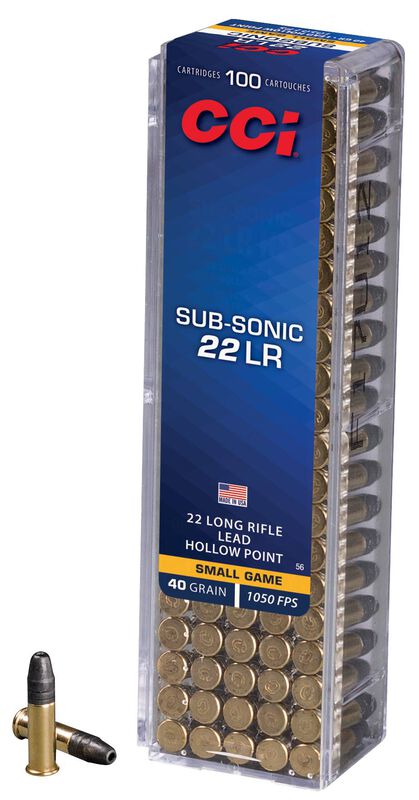 Sub-Sonic HP, 22 LR, 40 Grain, Lead Hollow Point, 1050 fps