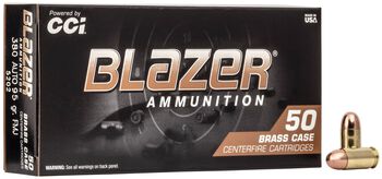 Blazer Brass, 380 Auto, 95 Grain, Full Metal Jacket, 945 fps