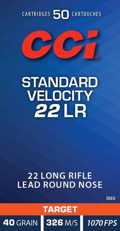 Standard Velocity, 22 LR, 40 Grain, Lead Round Nose, 1070 fps