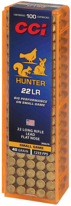 Hunter Series, 22 LR, 40 Grain, Lead Flat Nose, 1235 fps