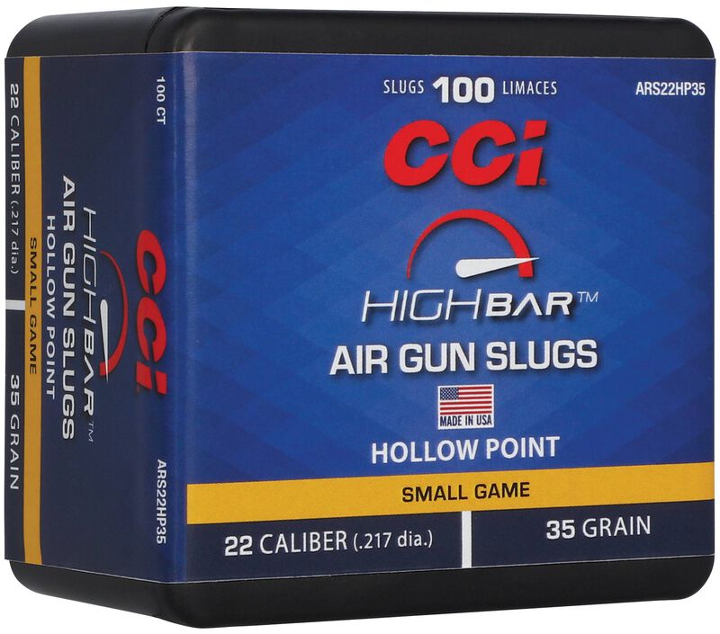 High Bar Air Gun Slugs, .22, 35 Grain, Hollow Point