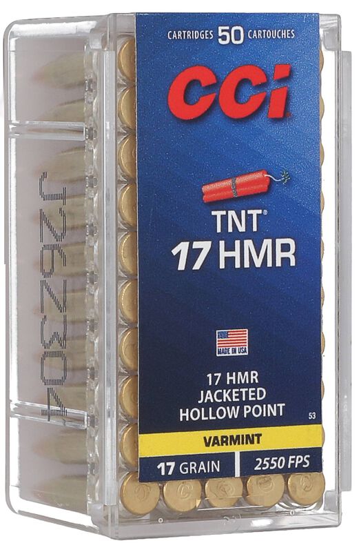 TNT, 17 HMR, 17 Grain, Jacketed Hollow Point, 2550 fps