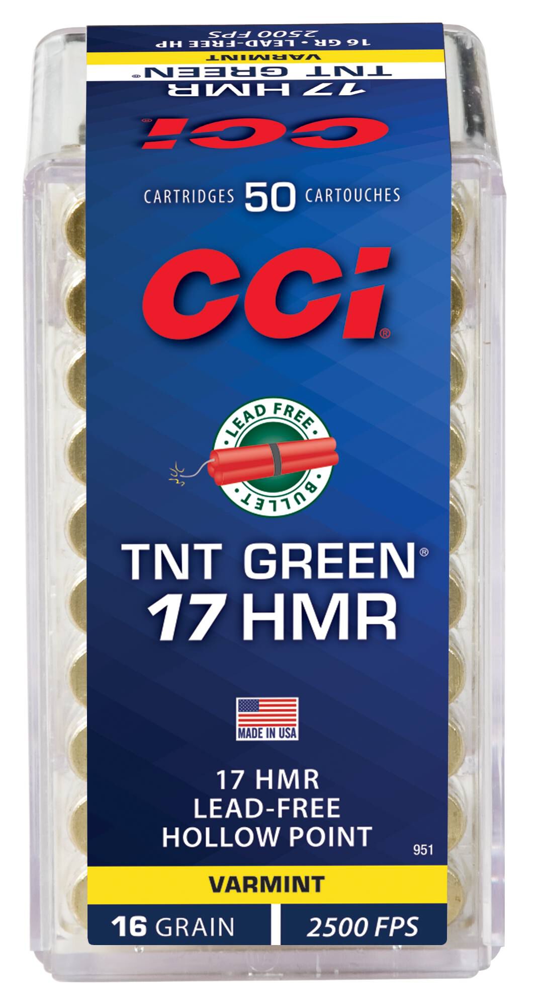 Buy TNT Green 17 HMR Ammo | 16 Grain, 2500 FPS | CCI Ammunition
