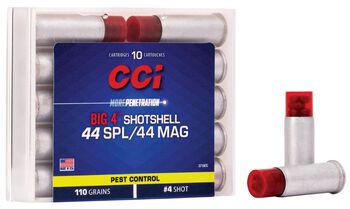 Pest Control Big 4&trade; Shotshell, 44 Spl/Rem Mag, 4 Shot, 1000 fps